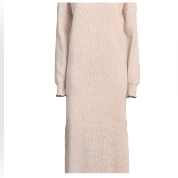 Brunello Cucinelli Taupe Knit Long Sleeve Garment Dress - Brand New with Tags - Picture 8 of 15